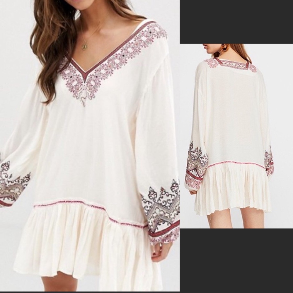FREE PEOPLE WILD ONE EMBROIDERED DRESS